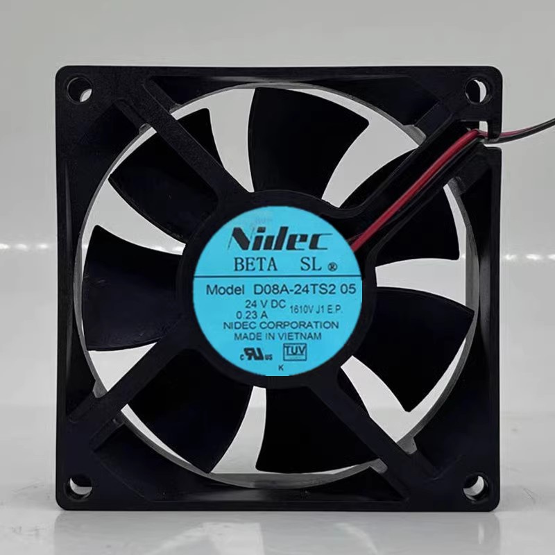 D08A-24TS2 05 24V 0.23A ญี่ปุ่น NIDEC 80 * 80 * 25 พัดลมอินเวอร์เตอร์