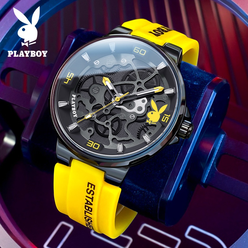 [พร้อมส่ง] Playboy 3052 นาฬิกาข้อมือควอตซ์ บางพิเศษ เข้ากับทุกการแต่งกาย แฟชั่นสปอร์ต สําหรับผู้ชาย และนักเรียน 2023