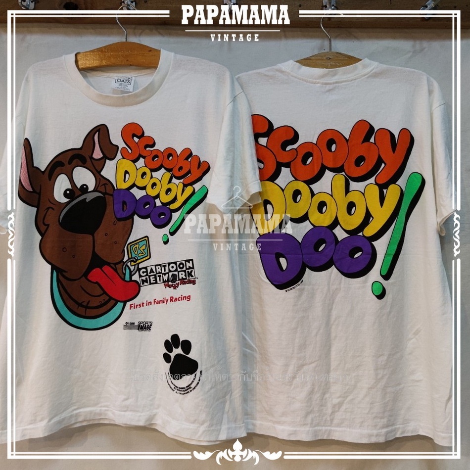 แฟชั่น [ SCOOBY DOO ] SCOOBY DOOBY DOO!! @1996 เสื้อการ์ตูน สกู๊บบี้ดู papamama vintage shirt