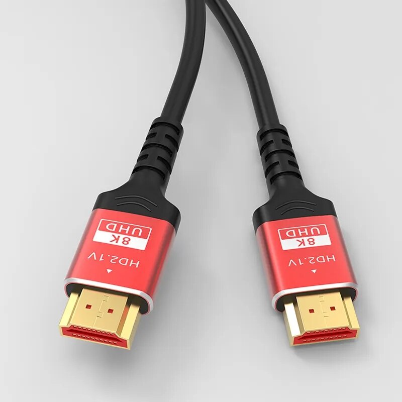 สาย HDMI ความเร็วสูง 8K60HZ 48Gbps HDTV2.1V 4K 120HZ 3D TV คอมพิวเตอร์ จอภาพ โปรเจคเตอร์ PS เกมคอนโซลเสียงและวิดีโอ