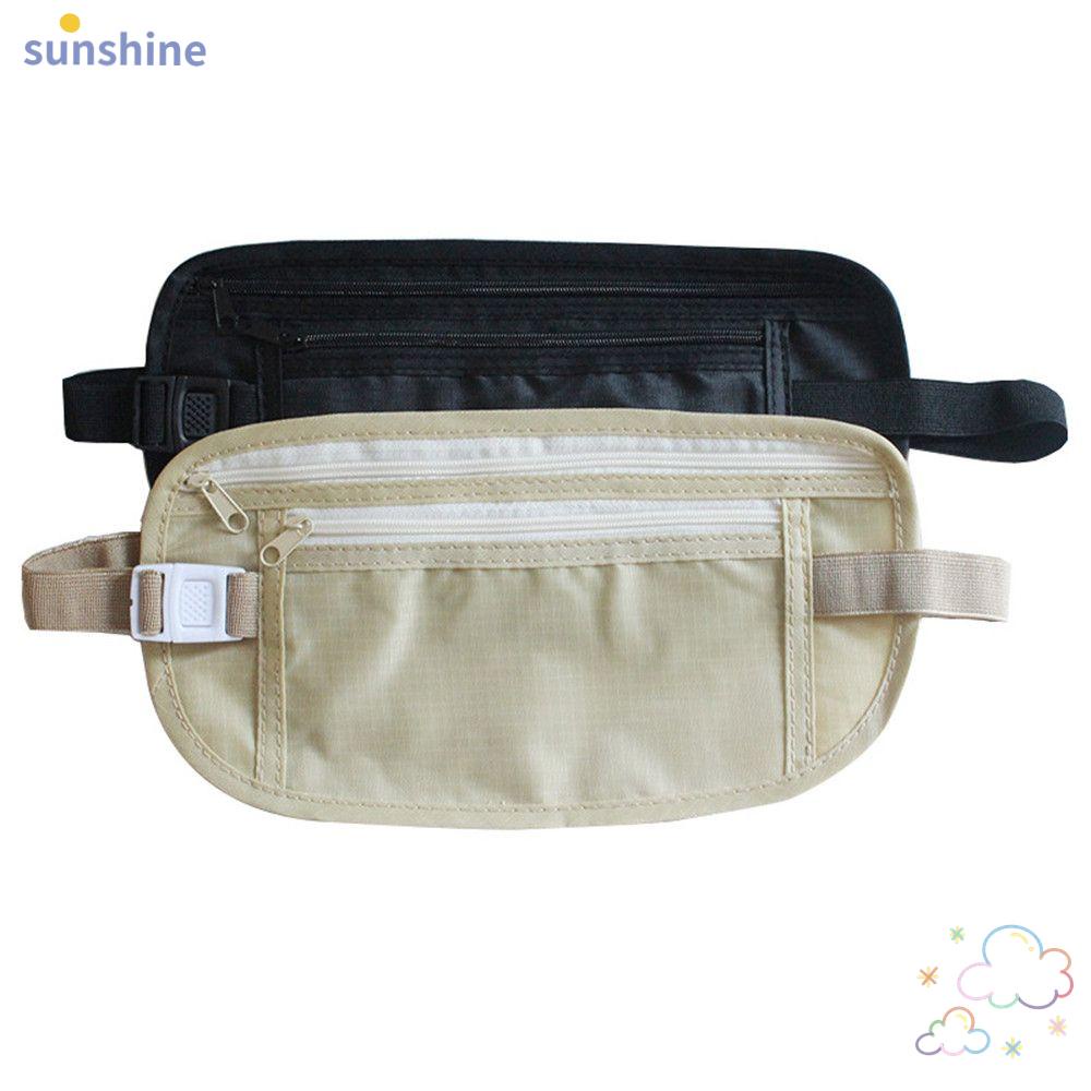Ssunshine กระเป๋าคาดเอว สามารถปรับได้ ปิดร่างกาย ป้องกันการโจรกรรม กระเป๋ากีฬา