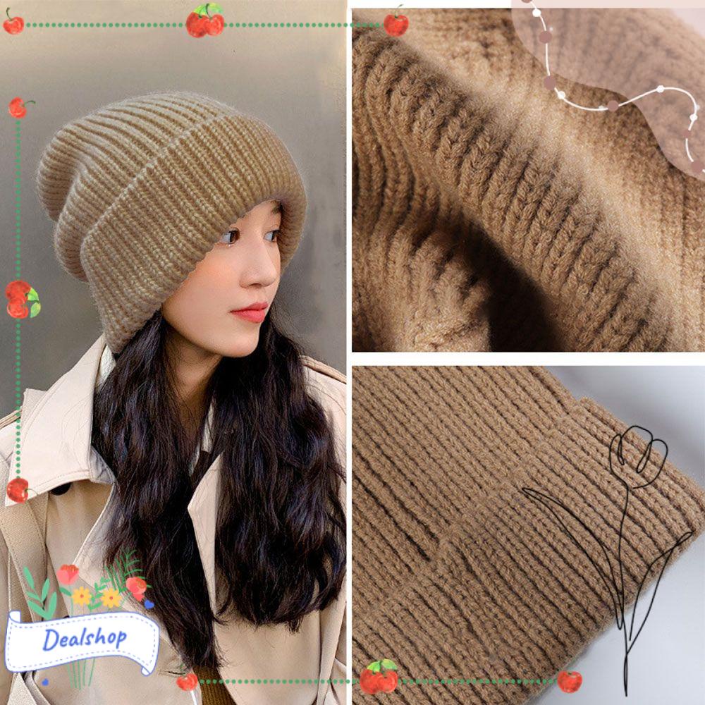 Dealshop หมวกบีนนี่ ผ้าถัก หลากสี น่ารัก คุณภาพสูง เหมาะกับหน้าหนาว ฤดูใบไม้ร่วง สําหรับผู้หญิง และผู้ชาย