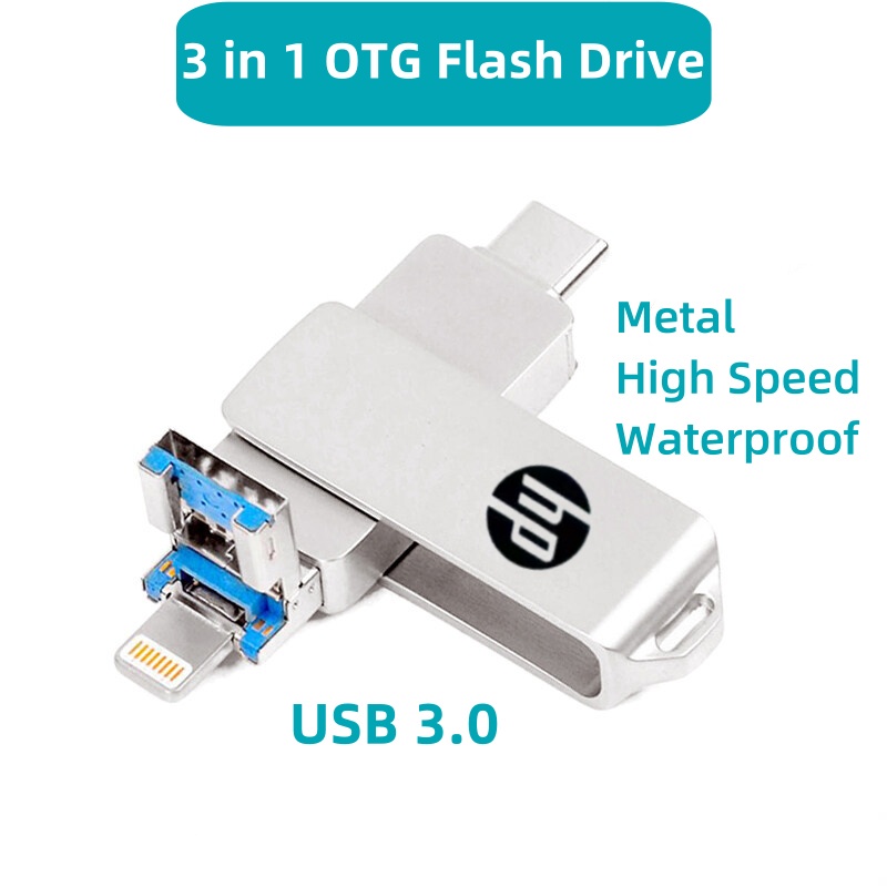 【COD】แฟลชไดรฟ์ Usb 3.0 OTG 2TB ความเร็วสูง กันน้ํา สําหรับ iPhone Type-C Usb