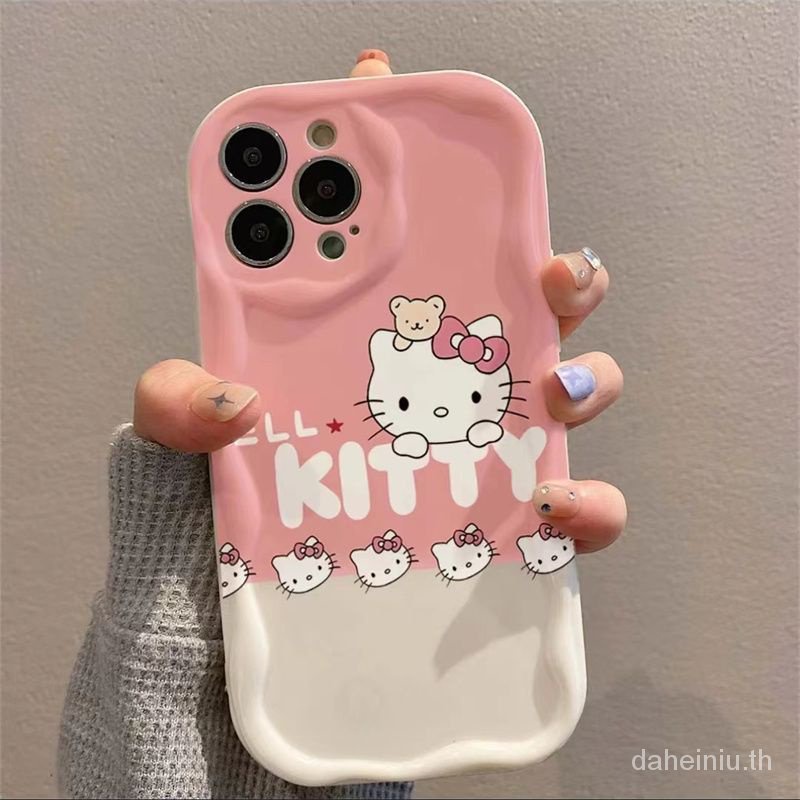 เคสโทรศัพท์มือถือนิ่ม ลาย Hello Kitty น่ารัก สําหรับ Iphone Apple 11 12 13 14 15Promax X xs TLJS