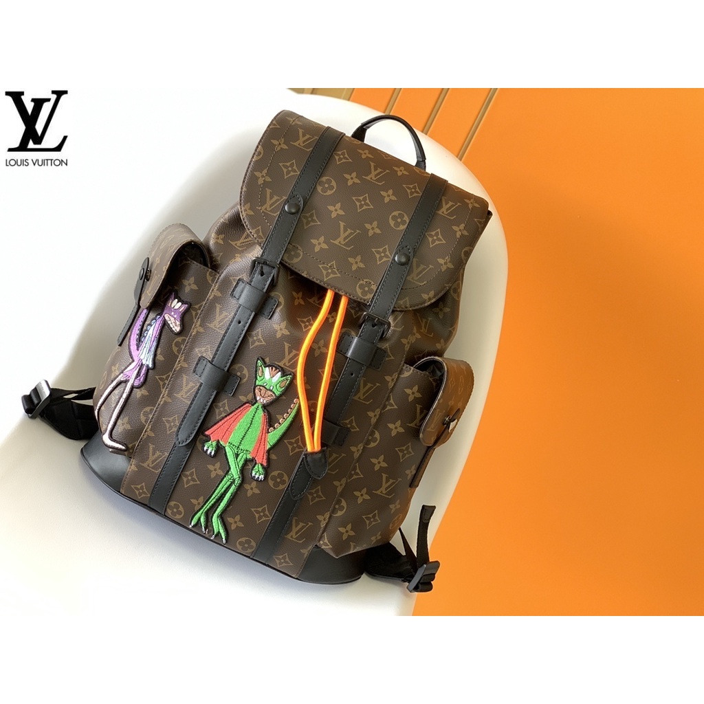 หลุยส์วิตตอง Louis Vuitton lv กระเป๋าถือ m45617 / เย็บปักถักร้อย christopher กระเป๋าเป้สะพายหลังขนาดเล็กตู้โชว์ rugged แ