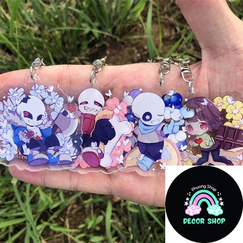 Undertale Sans Flowey Papyrus Asriel พวงกุญแจอะนิเมะญี่ปุ่นมังงะกระเป๋าเป้สะพายหลังกระเป๋าถืออุปกรณ์