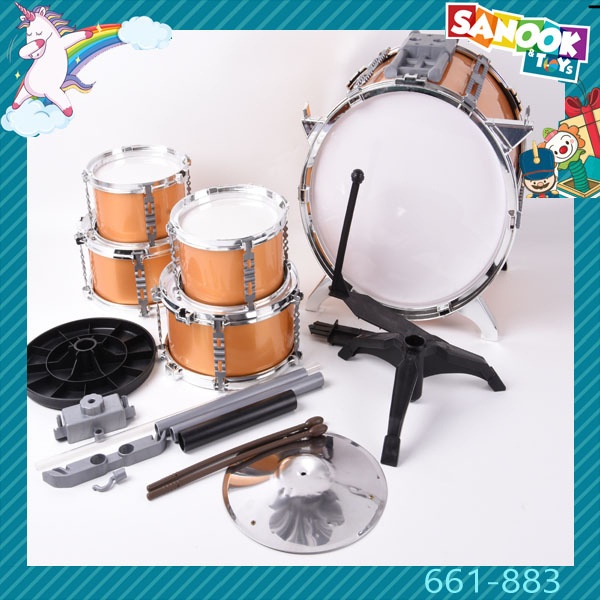 GlobalHouse TOYS ของเล่นกลองชุด 6 ชิ้น#661-883 ขนาด 44x24.5x36 ซม. สินค้าของแท้คุณภาพดี