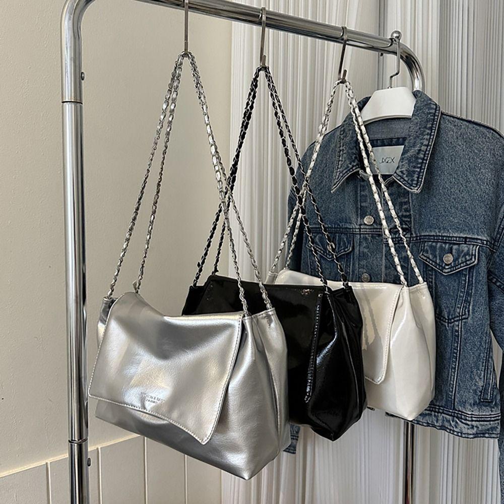 Emilee Tote Bag กระเป๋าสะพายความจุขนาดใหญ่สไตล์เกาหลีอินเทรนด์ PU All-match Shoppoing Bag ผู้หญิง
