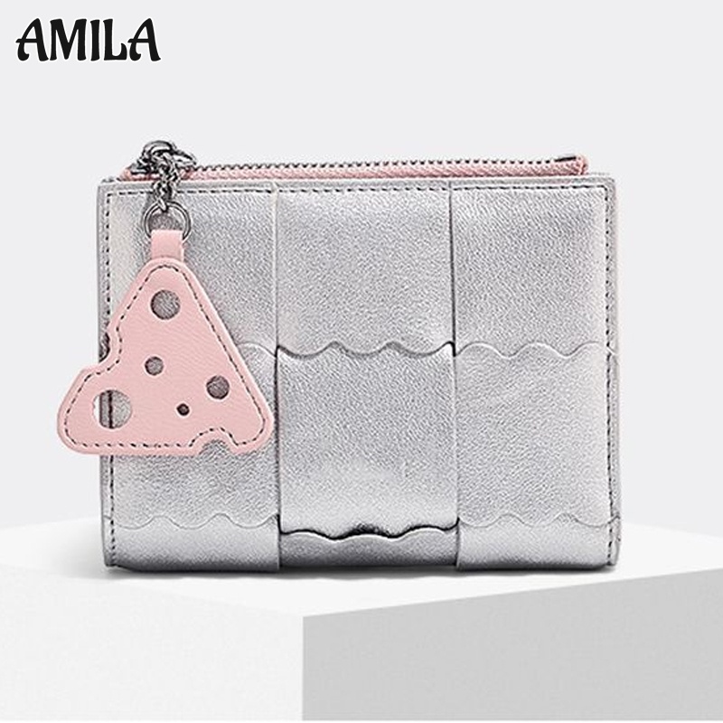 Amila Y2K กระเป๋าสตางค์ กระเป๋าใส่บิสกิต ใส่บัตรได้หลายใบ สไตล์เกาหลี ยุโรปและอเมริกา สําหรับผู้หญิง