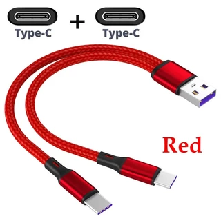 2 In 1 สายชาร์จ Type C แยก Y 5A ชาร์จเร็ว อุปกรณ์ Type C สายชาร์จ