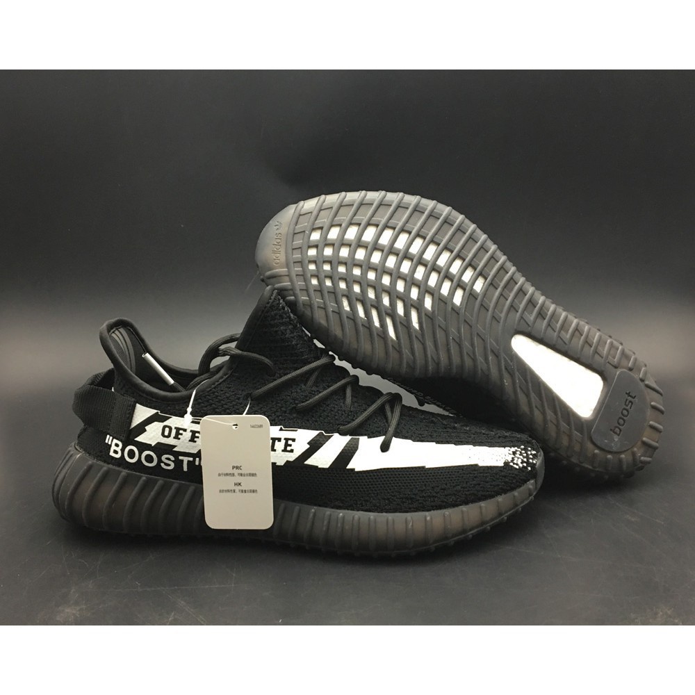 ♞,♘Original Off-White x Adidas Yeezy Boost 350 V2 Black Running Shoes Sneakers