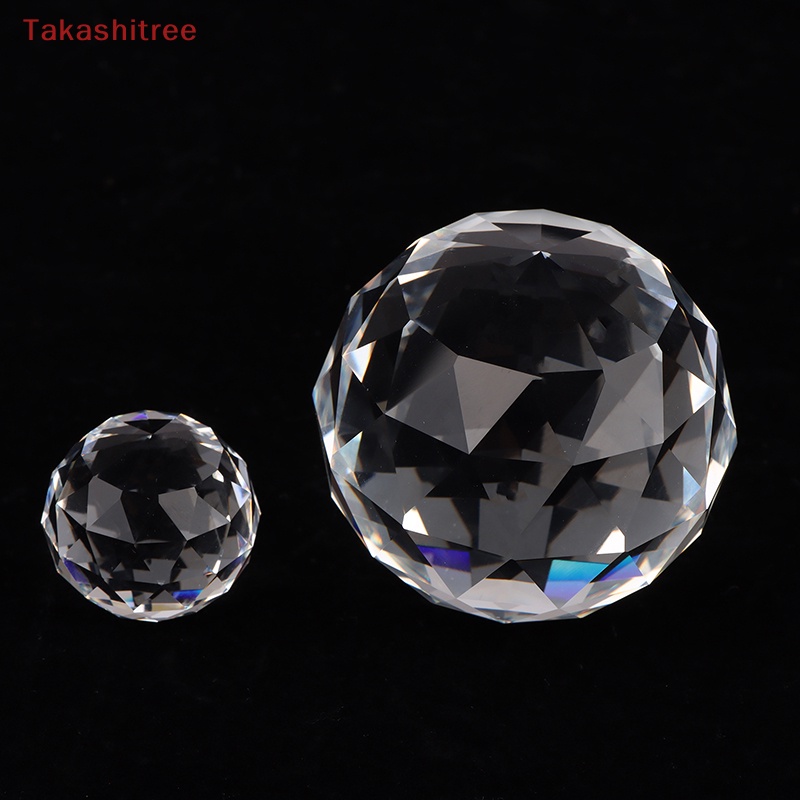 (Takashitree) 15 มม./25/50 มม.แก้วคริสตัลPrism Sun Cather Faceted Ballสําหรับโคมไฟระย้าPart Homeงานแต่งงานตกแต่ง