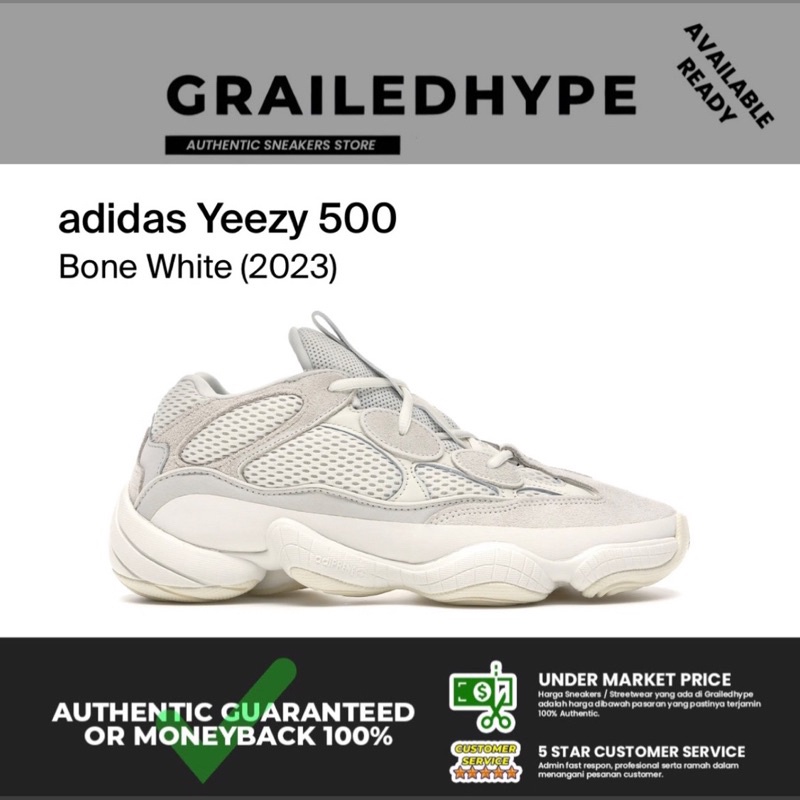 Adidas Yeezy 500 Bone White 2023 (ของแท้ 100%)