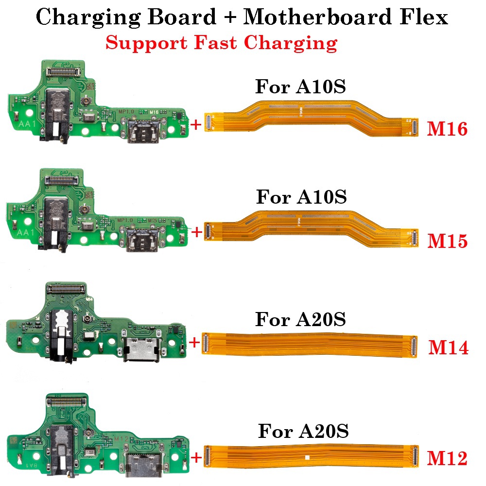 แท่นชาร์จ USB และสายเคเบิลเมนบอร์ดหลัก สําหรับ Samsung Galaxy A10S A20S M15 M14 M12 A107F A207F