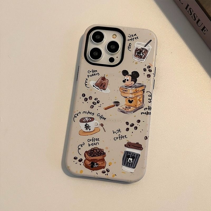 ใหม่ เคสโทรศัพท์มือถือ ลายมิกกี้เมาส์ เครื่องชงกาแฟ สําหรับ Iphone 15 15promax 14pro 13 12 11 xs xr x X2OY
