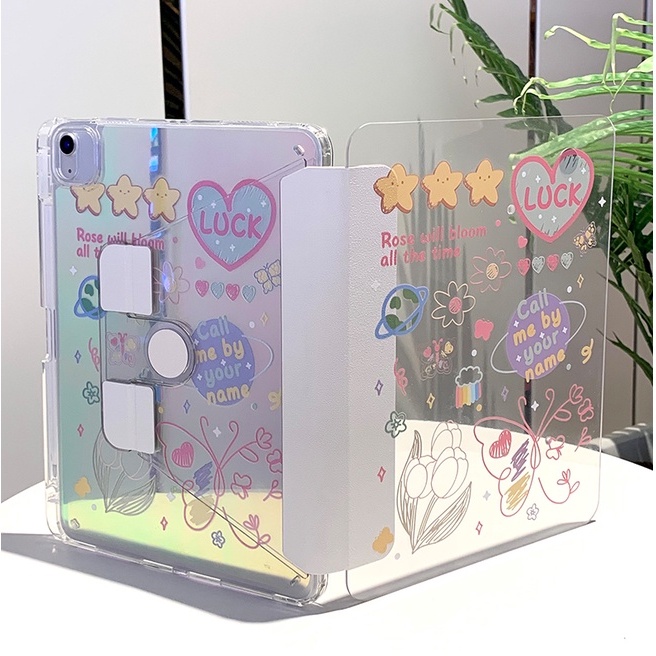 เคสไอเเพดใสfor gen9 gen8 gen7 10.2 Pro 12.9ไทยแลนด์สปอต เคสแท็บเล็ตหมุนได้ 360° air5 air4 10.9 pro11 mini6 case