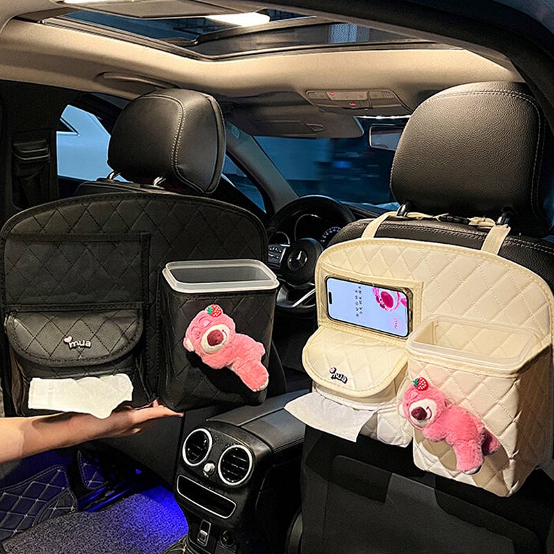 Car Seat Back Buggy Bag Cartoon Car Car Seat Hanging Bag Multifunctional Car Accessories Storage Pro