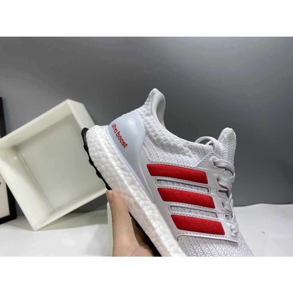 ♞,♘,♙Adidas Premium Ad UltraBoost 4.0 dna FY9336 White Scarlet  best quality running shoes sports s