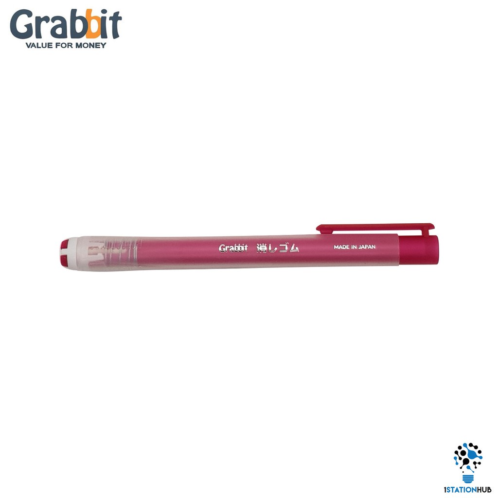 Grabbit Keshigomu Knock Eraser Pen Red Barrel Home Office เครื่องเขียนโรงเรียน