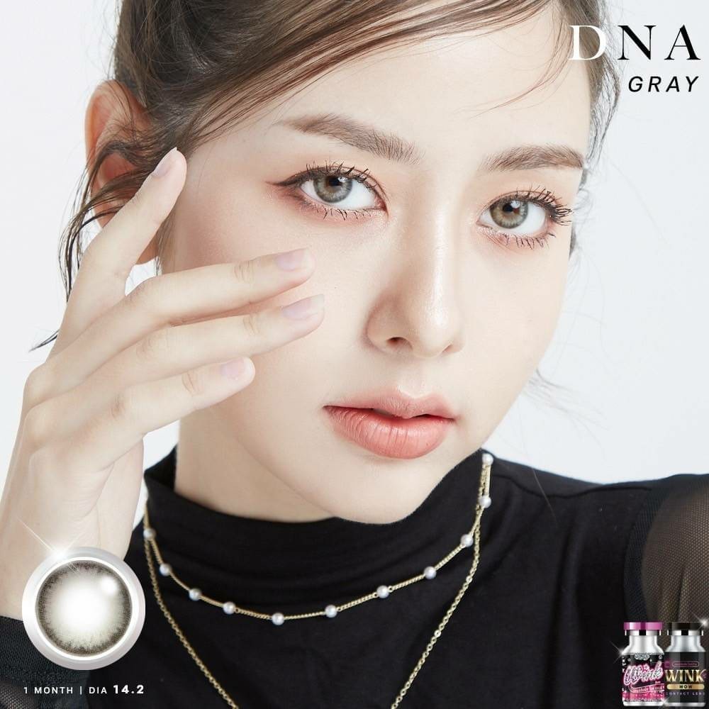 คอนแทคเลนส์(มินิ) Dna Chestnut / Gray (Wink) ⭐️ลายฮิต ขายดีมาก กรองแสงกันยูวี - รูปที่ 6