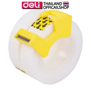 เทปกาวขุ่น Deli เทปขุ่น เทปใส ปลอดสารพิษ พร้อมที่ตัด ขนาดพกพา เทปขุ่นสามารถเขียนได้ แท่นเทป อุปกรณ์สำนักงาน