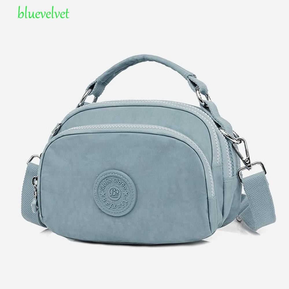 แสงสีฟ้ากระเป๋าแม่วัยกลางคน,ไนลอนความจุขนาดใหญ่กระเป๋าสะพายหลายกระเป๋า,กระเป๋าเก็บของลําลองหลายการใช้งานสายรัดปรับได้กระเป๋าโทรศัพท์มือถือท่องเ