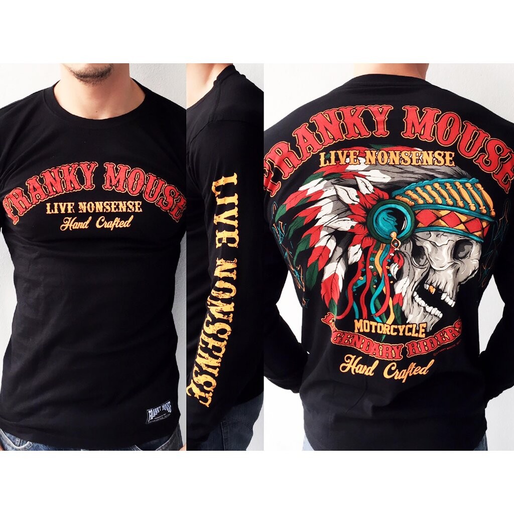 เสื้อยืดแขนยาว Biker มอเตอร์ไซค์ ผู้ชาย FM.BL106