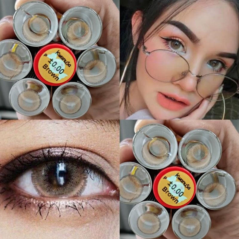 คอนแทคเลน์ บิ๊กอาย รุ่น Kwanusa มีสี เทา/ตาล Gray/Brown