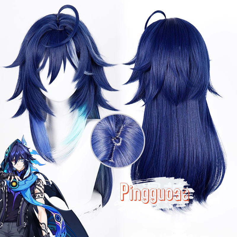 【Manmei】Genshin Impact Ororon Cosplay Wig 65cm Long Mixed Color Heat Resistant Synthetic Hair