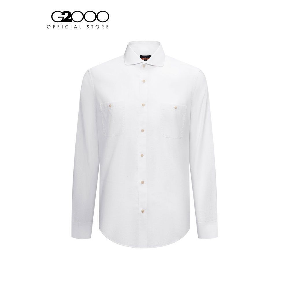 G2000 เสื้อเชิ้ตแขนยาวลำลองสำหรับผู้ชาย ทรง Smart Fit รุ่น 4112991200 WHITE
