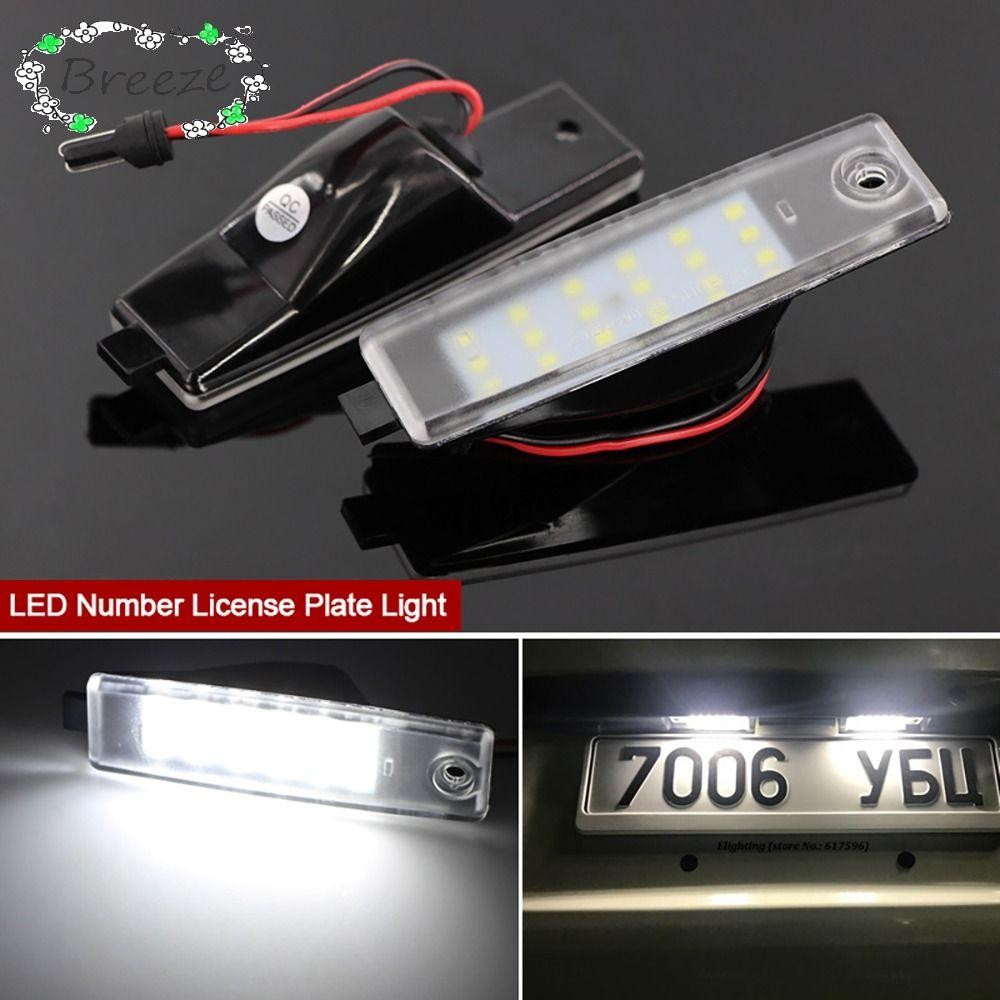Breeze ไฟป้ายทะเบียนรถยนต์,กันน้ํา 12V,Brighter ทนทาน Universal ด้านหลังหาง LED สําหรับTOYOTA HIACE 200/Vanguard ACA33W