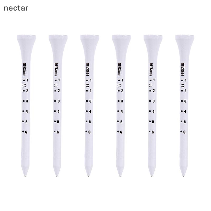 TAR 50PCS Golf Tees 83 มม.สีขาวกอล์ฟไม้ Tee Scale Golf Tees N