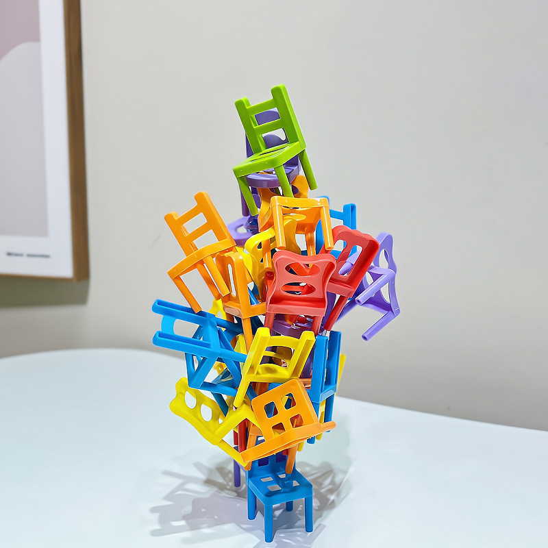 COD เลโก้เก้าอี้ซ้อน บล็อกและของเล่นตัวต่อ เก้าอี้ซ้อน เสริมพัฒนาการเด็ก stacking chairs รูปที่ 5