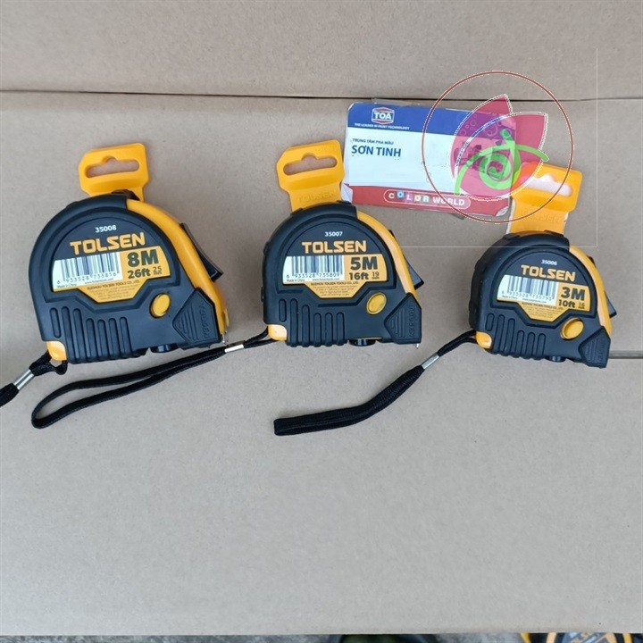 ROLL ไม้บรรทัด 3m x 16mm, 5m x 19mm, 8m x 25mm TOLSEN 35006, 35007, 35008
