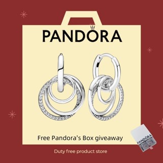 เครื่องประดับเงิน 925 พันโดรา ต่างหูห่วงวงกลม พร้อมซีลยืนยัน…