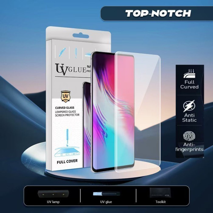 TEMPERED GLASS UV FULL CURVE VIVO V25 PRO V23 PRO V29 V29 PRO V29 LITE V30E V27 V27 PRO X70 PRO PLUS