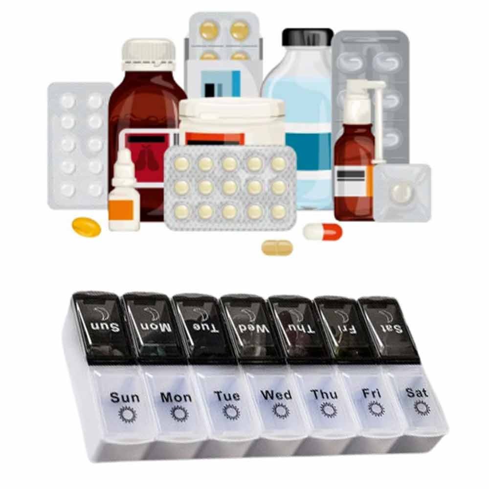 14Slot 7Day Pill Box Dispenser Medicine AM/PM Medication Organiser Week Case