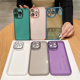 เคสโทรศัพท์มือถือแบบนิ่ม ใส บาง กันรอยกล้อง สําหรับ iPhone 14 Pro Max 14Plus 14PRO 14ProMax 15 15pro 15Plus 15Promax