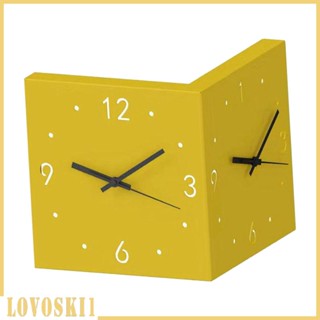 [Lovoski1] นาฬิกาแขวนผนัง แบบสองด้าน สไตล์นอร์ดิก พร้อมไฟ สําหรับตกแต่งบ้าน ห้องเรียน