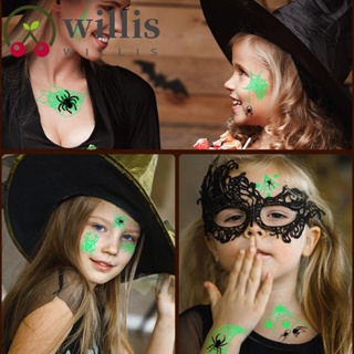 Willis สติกเกอร์รอยสักชั่วคราว ลายแมงมุม แผลเป็น ฮาโลวีน DIY สําหรับผู้หญิง