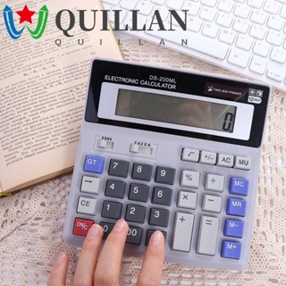 Quillan เครื่องคิดเลข ปุ่มขนาดใหญ่ 12 หลัก DS-200 มล. 12 หลัก อุปกรณ์เสริม สําหรับโรงเรียน สํานักงาน