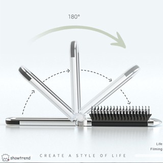 แปรงหวีผม แบบพับได้ พร้อมกระจก เหมาะกับการเดินทาง