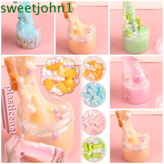 Sweetjohn ชุดของเล่นสไลม์คริสตัลใส แบบนิ่ม ไม่เหนียวติด เสริมพัฒนาการเด็ก