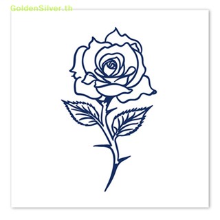 Goldensilver สติกเกอร์รอยสักสมุนไพร กึ่งถาวร ลายดอกไม้ น้ําผลไม้ 10 แผ่น TH