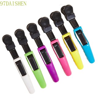 Daishen1 กิ๊บปากจระเข้ พลาสติก สีดํา ทนทาน สําหรับย้อมสีผม 6 ชิ้น ต่อชุด