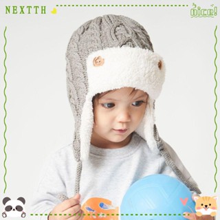 Nextth หมวกผ้ากํามะหยี่ถัก ให้ความอบอุ่น ป้องกันหู สําหรับเด็กผู้ชาย และเด็กผู้หญิง อายุ 1-5 ปี