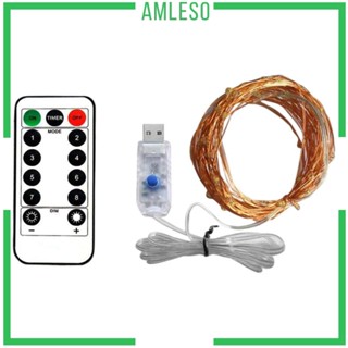 [Amleso] สายไฟทองแดง LED 5V หลากสี พร้อมรีโมตคอนโทรล