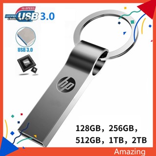 [AM] แฟลชไดรฟ์ USB 30 โลหะ ความเร็วสูง สําหรับ HP 128GB 256GB 512GB 1TB 2TB