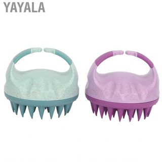 Yayala 2pcs  Brush Soft Silicone Dandruff  Wet Dry Hair Scalp Scrubber