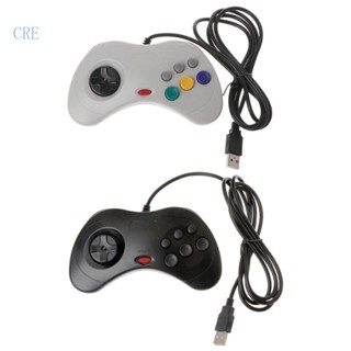 Cre เกมแพดควบคุมเกม แบบใช้สาย USB สําหรับ Saturn